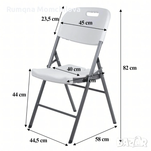 2 бр Сгъваеми столове, снимка 5 - Градински мебели, декорация  - 54139567