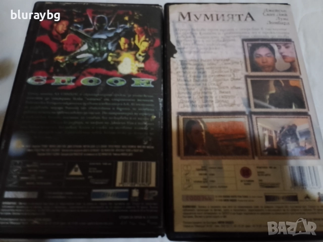 2 видеокасети Споон и Мумията, снимка 2 - Ужаси - 52256581