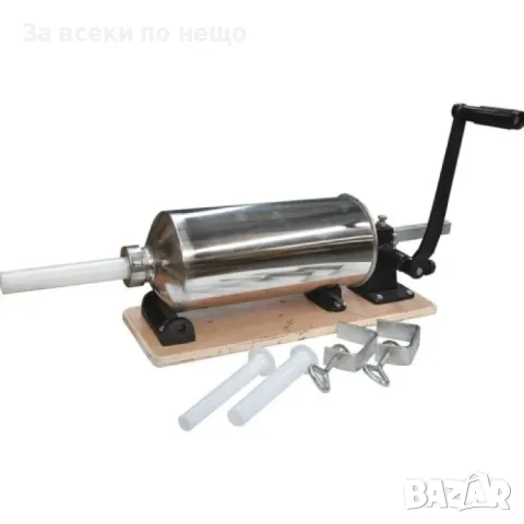 Пълначка за наденички и колбаси 4 литра с дървен плот – хоризонтална