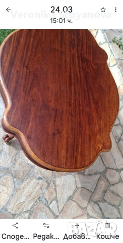 Старинна барокова маса, снимка 2 - Антикварни и старинни предмети - 53588483