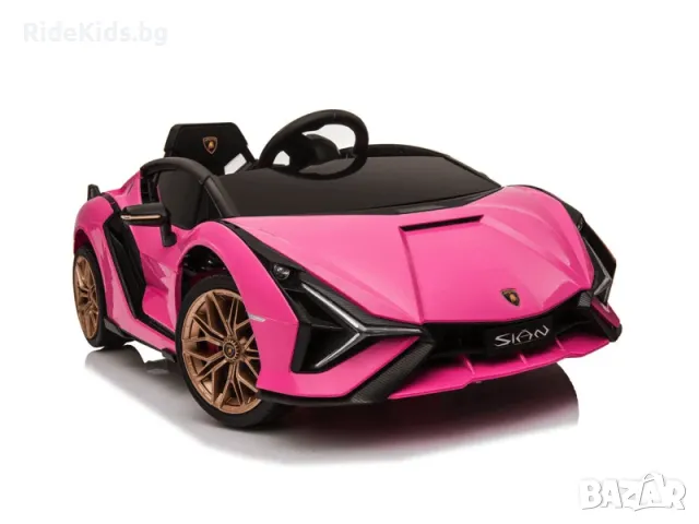 Lamborghini Sian 12V – Детска акумулаторна кола, Розова, EVA гуми, снимка 3 - Детски велосипеди, триколки и коли - 50048811