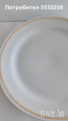 Чиния със златен кант, снимка 4 - Чинии - 50032480