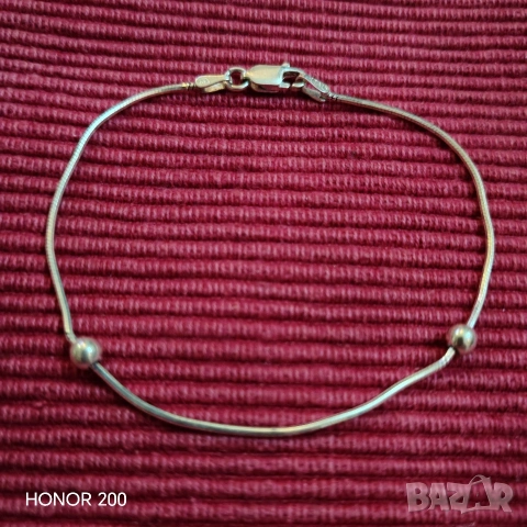 Дамска сребърна гривна, Италия. 