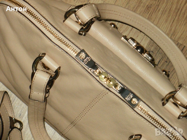 DKNY пудра дамска чанта естествена кожа , снимка 8 - Чанти - 53702889