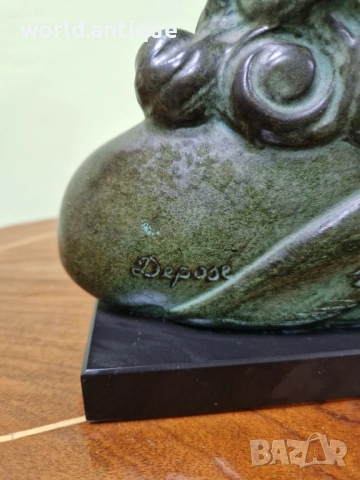 Уникален антикварен колекционерски френски керамичен авторски бюст , снимка 8 - Антикварни и старинни предмети - 53214483