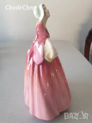 Голяма много стара английска порцеланова фигура Royal Doulton Janet/1932 статуетка 16см, снимка 2 - Колекции - 46958005