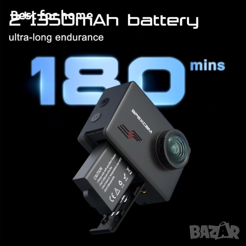 Apexcam Екшън камера 4K сензорен екран, 131 фута водоустойчива подводна камера, снимка 4 - Камери - 52926509