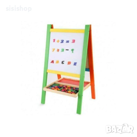 Детски статив 2 в 1 Двустранна магнитна дъска за рисуване и творчество 4699, снимка 2 - Образователни игри - 53942533