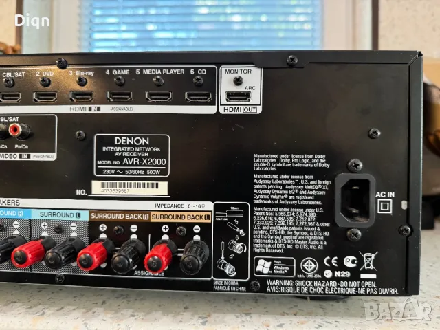 Denon AVR-X2000, снимка 13 - Ресийвъри, усилватели, смесителни пултове - 47195108