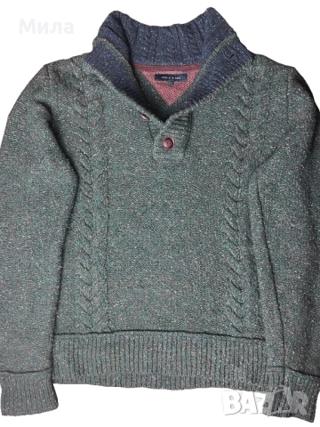 Tommy Hilfiger - Вълна и Коприна мъжка жилетка / пуловер / XXL, снимка 2 - Пуловери - 53076565