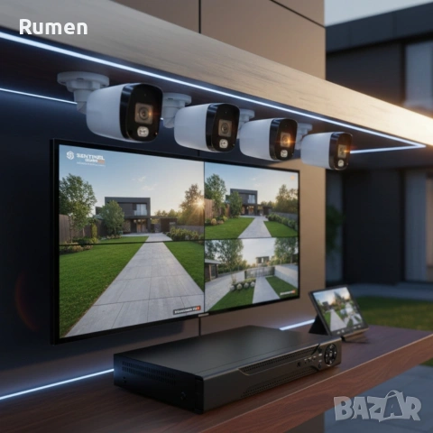 Професионален комплект за сигурност с 4 камери , снимка 3 - Комплекти за видеонаблюдение - 53402876