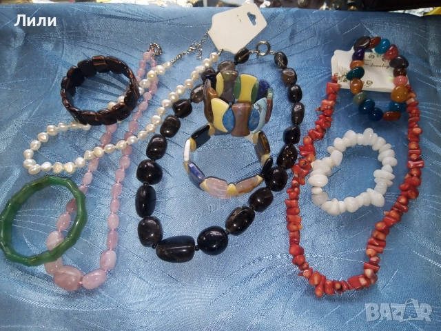 Бижута, стомана, шноли, фиби с камъни, диадеми, ластици, обеци клипс