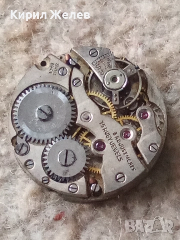 Механизъм с циферблат от стар ръчен часовник 37056, снимка 7 - Мъжки - 52260705