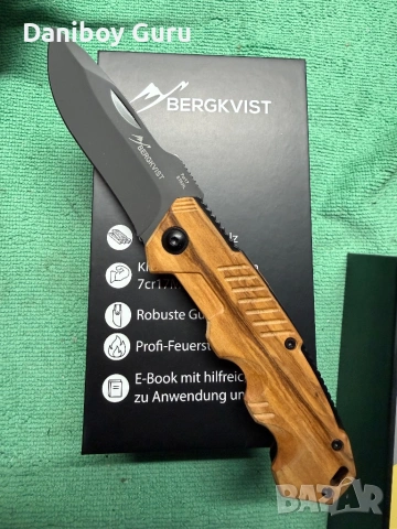 Сгъваем нож BERGKVIST® K10 (двуръчен нож) - Остър джобен нож за дейности на открито и оцеляване, снимка 6 - Ножове - 53756390