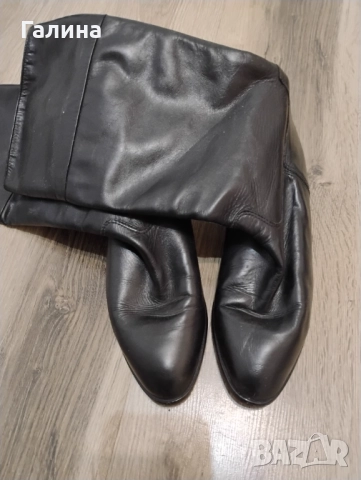 Черни ботуши от естествена кожа, снимка 6 - Дамски ботуши - 52576192