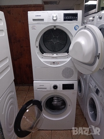 Комплект пералня и сушилня с термопомпа Сименс Siemens IQ 500 А+++ 8кг 2 години гаранция!, снимка 4 - Перални - 53300027