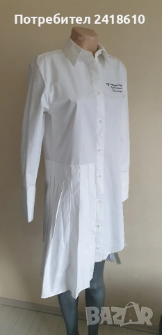 Off White Cotton Dress Italy Womens Size 40 / М НОВО! ОРИГИНАЛ! Дамска Рокля!, снимка 17 - Рокли - 53896051