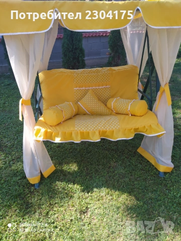 Комплект тапицерия за градинска люлка , снимка 8 - Градински мебели, декорация  - 53921515