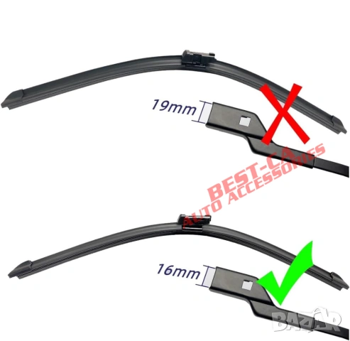 Комплект чистачки за предно стъкло 65+48 cm. подходящи за Volkswagen Arteon 2017-2024, снимка 5 - Аксесоари и консумативи - 53731778