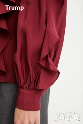 Неотразима риза ,вискоза,фербули, цвят червен, стандарт, снимка 3 - Ризи - 52386646