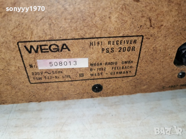 WEGA PSS-200R HIFI RECEIVER-WEST GERMANY 0803261517LCHERY1, снимка 15 - Ресийвъри, усилватели, смесителни пултове - 53755880