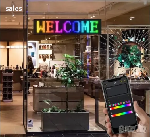 Matrix Pixel LED панел, Bluetooth управление, програмируем, светодиода, многоцветен, комплект, снимка 1