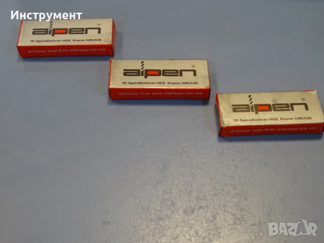 Спирални свердла ALPEN от Ф0.35-Ф0.65 Twist Drills HSS Super DIN338, снимка 1