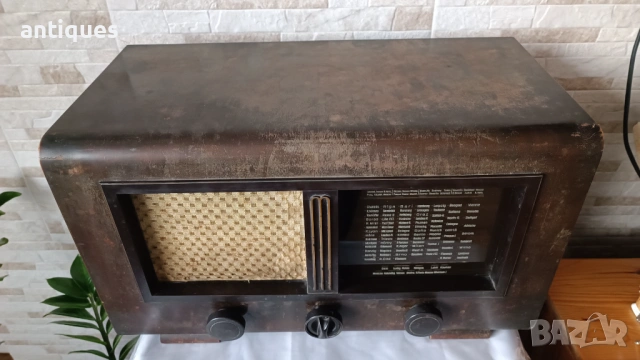 Старо лампово радио - Mende MS225W - 1938г. - Made in Germany, снимка 2 - Антикварни и старинни предмети - 53030174