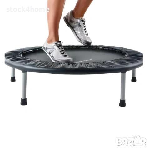Фитнес трамплин Fitness Trampoline, Материална конструкция, 5 опорни крака, 30 броя пружини, Ф92 см , снимка 2 - Фитнес уреди - 53028435