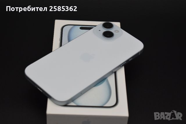 iPhone 15 Blue 128 Gb Гаранционен, снимка 7 - Apple iPhone - 45326853