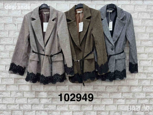 Стилно дамско сако с дантена , снимка 3 - Сака - 52854003