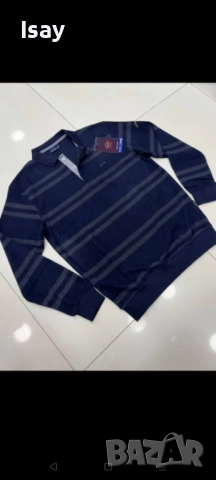 Мъжки пуловер Паул Шарк в тъмно син цвят , снимка 2 - Пуловери - 52329129