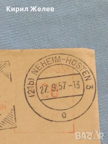 Стари печати от пощенски плик 1957г. Аугсбург Германия за КОЛЕКЦИЯ ДЕКОРАЦИЯ 45799, снимка 2 - Филателия - 46416176