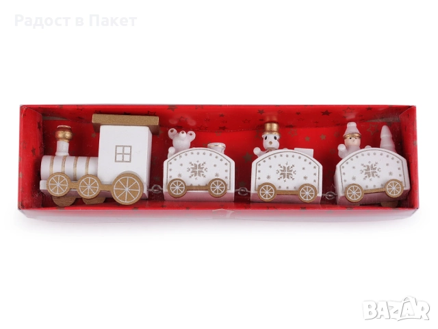 Дървено коледно влакче,различни видове, снимка 2 - Декорация за дома - 52719180