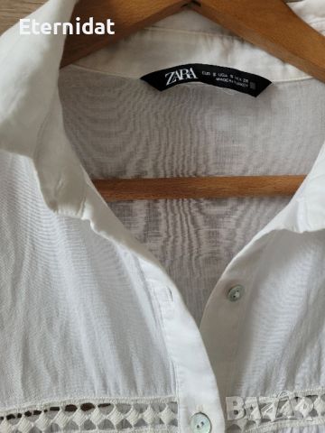 Бяла риза Zara , снимка 3 - Ризи - 45614162