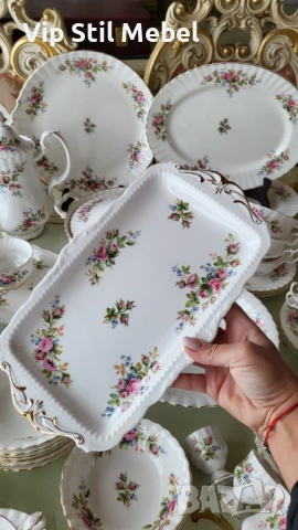 Огромен сервиз Royal Albert Moss Rose , снимка 10 - Сервизи - 53333665