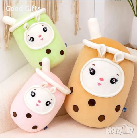 Плюшена играчка Възглавница Бабъл шейк Boba Tea Bubble Tea Cup, снимка 8 - Плюшени играчки - 46587108