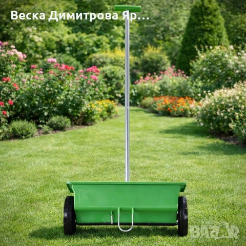 Ръчна градинска сеялка 6L с колела , снимка 5 - Градинска техника - 53937337