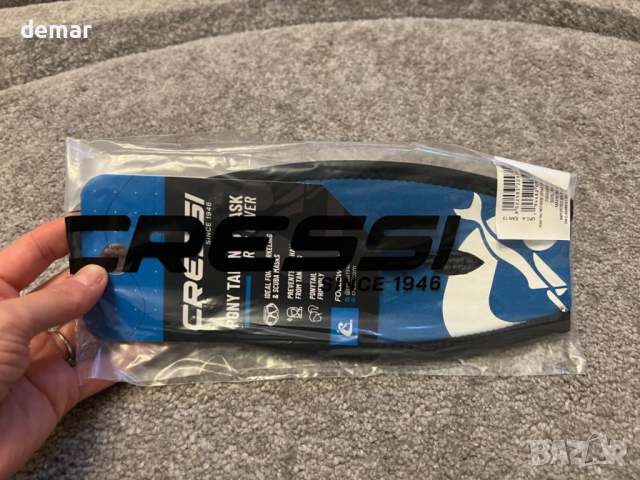 Cressi Pony Tail Neo Каишка за маска за гмуркане, синьо, черно, снимка 6 - Водни спортове - 45071312