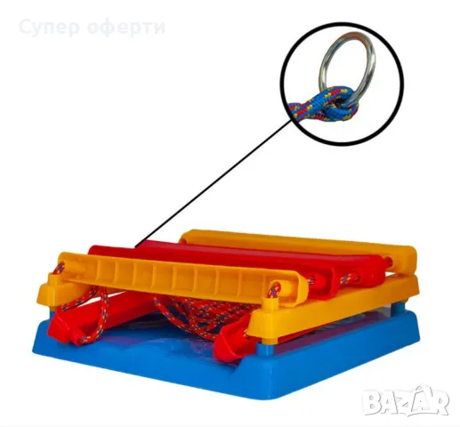 Детска люлка със закрепващи въжета и метални халки, снимка 4 - Други - 49901637