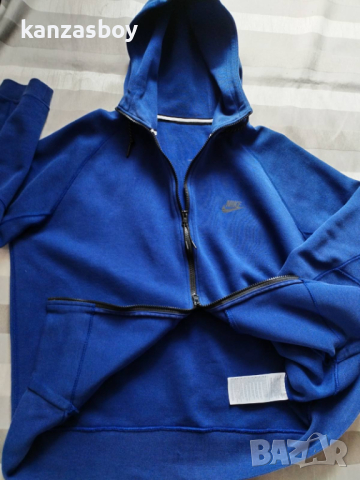 Nike Tech Fleece Zip Hoody Deep Royal Blue - страхотно мъжко горнище ХЛ УМАЛЕНО, снимка 8 - Спортни дрехи, екипи - 45039412