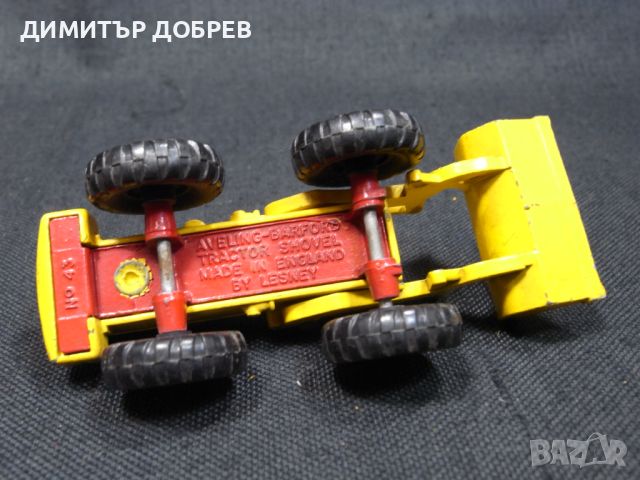 СТАРА РЕТРО МЕТАЛНА КОЛИЧКА LESNEY MATCHBOX ENGLAND AVELING-BARFORD TRACTOR SHOVELL, снимка 6 - Колекции - 46291476