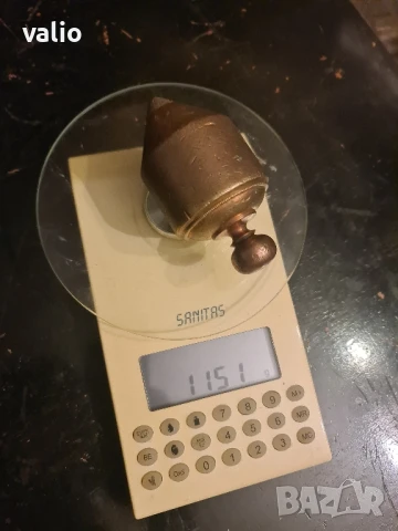 Стар меден отвес, снимка 4 - Антикварни и старинни предмети - 50889136