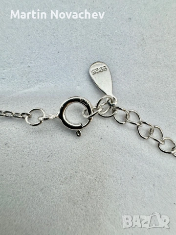 Сребърна гривна с мойсанит (Диамант) 1 карат, снимка 8 - Гривни - 53820718