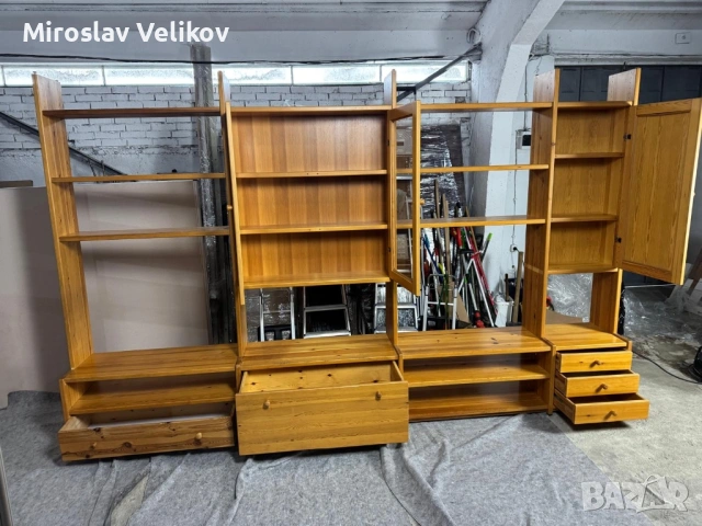 Холова секция от масивно дърво с гардероб, закачалка и деа шкафа за обувки , снимка 14 - Секции и витрини - 53470056