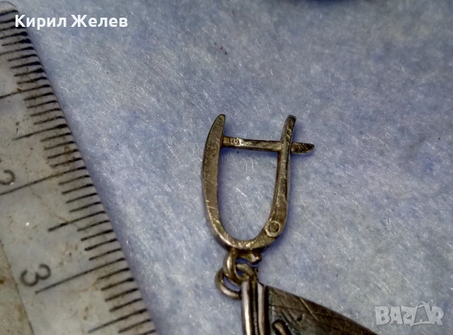 ШАРМАНТНА СТИЛНО ОРНАМЕНТИРАНА СРЕБЪРНА ОБЕЦА СРЕБРО 925 РЪЧНА АРТ ИЗРАБОТКА 43999, снимка 4 - Обеци - 50532264
