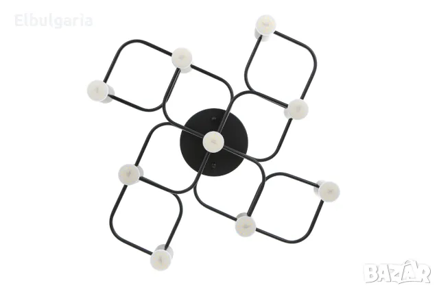 Плафон atom, черен, led 9x5w, 3000k-4000k-6000k, 2186/9 bk, снимка 2 - Лампи за таван - 49299812