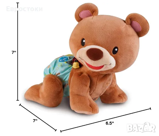 Интерактивна плюшена играчка VTech Baby Crawling with Me Teddy bear, снимка 3 - Плюшени играчки - 47154382