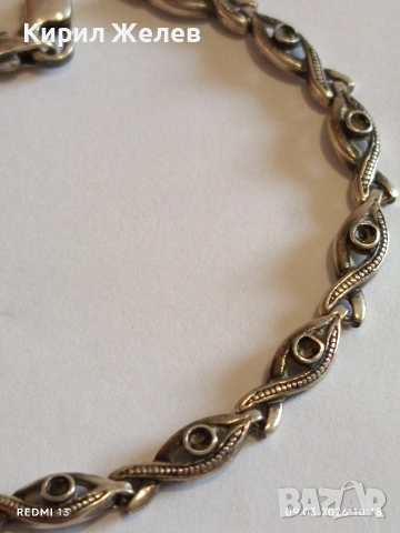 Винтидж сребърна гривна плетка Келтски възел много красива 54214, снимка 8 - Гривни - 53763214