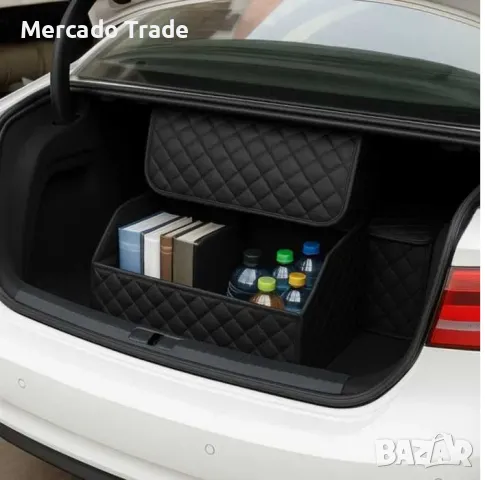 LUX кожен органайзер Mercado Trade, Сгъваем, Черен, Различни размери, снимка 9 - Аксесоари и консумативи - 50056589